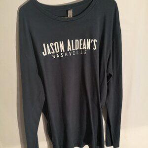 Next Level Jason Aldean's Nashville Men's Size XL Blue Long sleeve T-shirt
